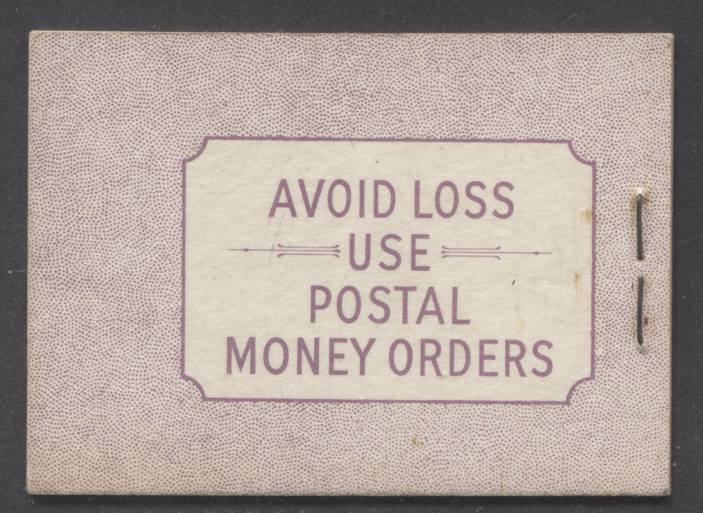 Canada #BK40bE 1949-1951 KGVI Issue, A Complete 25c English Booklet With 3c Rose Violet, 2 Panes Of 4+2 Labels. Front Cover IIe, Back Cover Eiv, Type II Cover, No Rate Page, 825,000 Issued