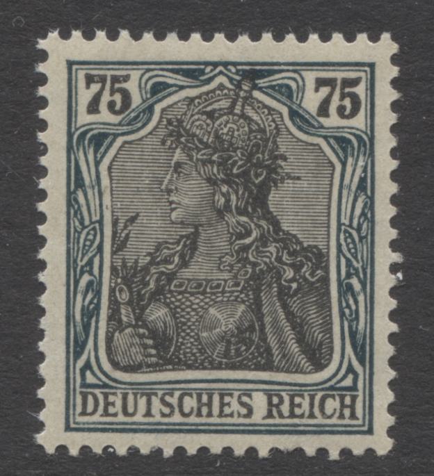 Germany Mi#104c (SC#90a) 75pf Blackish Greenish Blue & Black, 1918-1920 Germania Issue New Colours, A VFOG Example, Michel Cat. 14 Euro, Est. $10