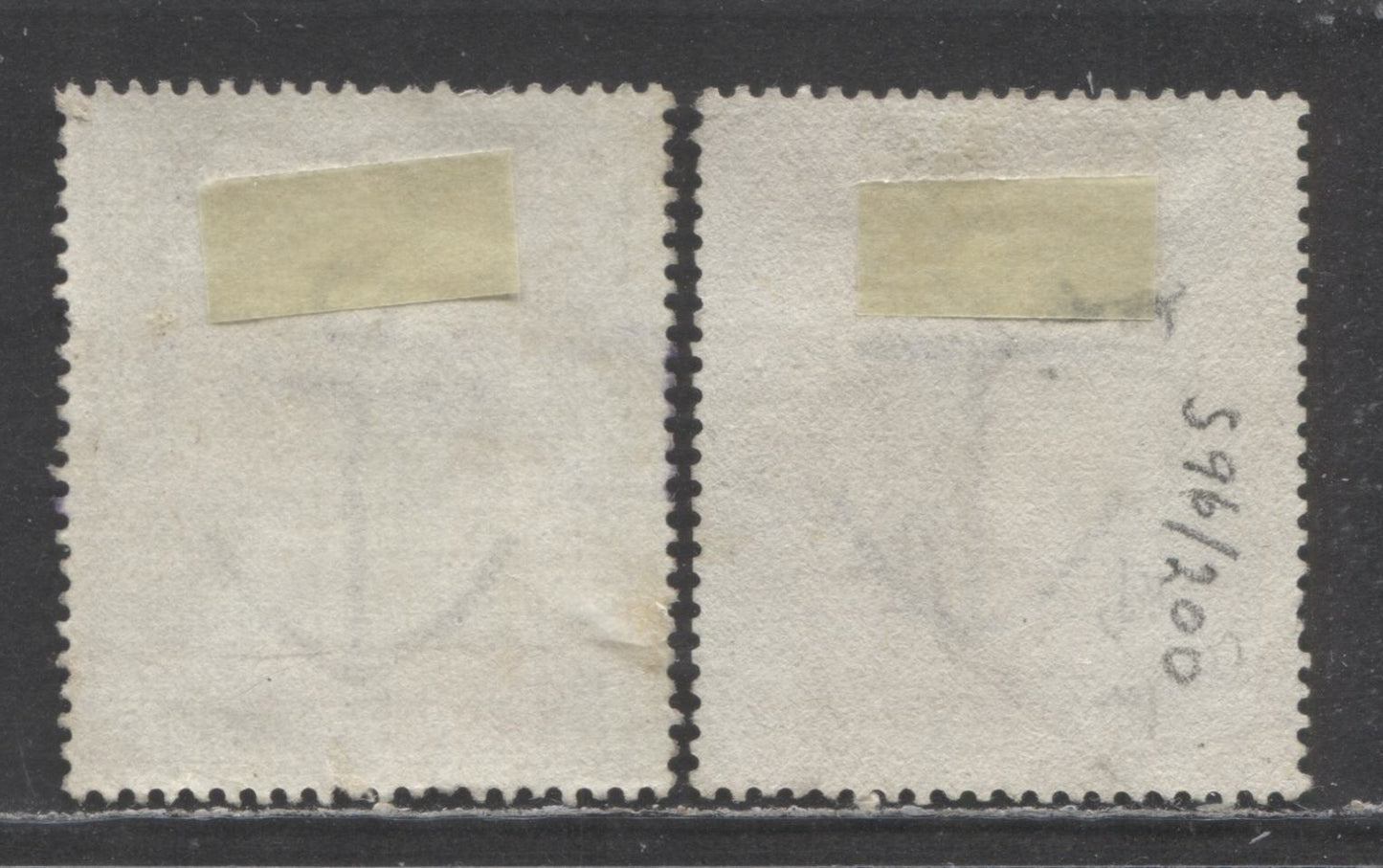 Lot 253 Great Britain SG175, 178 1883 High Values, On Bluish Paper With White Paper For Comparison, 2 Very Fine Used Singles, Click on Listing to See ALL Pictures, Cat 1,610 GBP