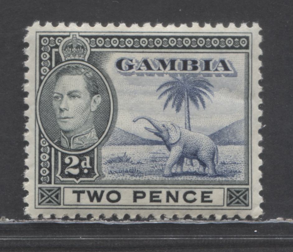 Gambia SC#135 2d Gray 1938-1946 Badge Of Colony Issue, 1938 Printing, A VFNH Single, Click on Listing to See ALL Pictures, 2022 Scott Classic Cat. $16