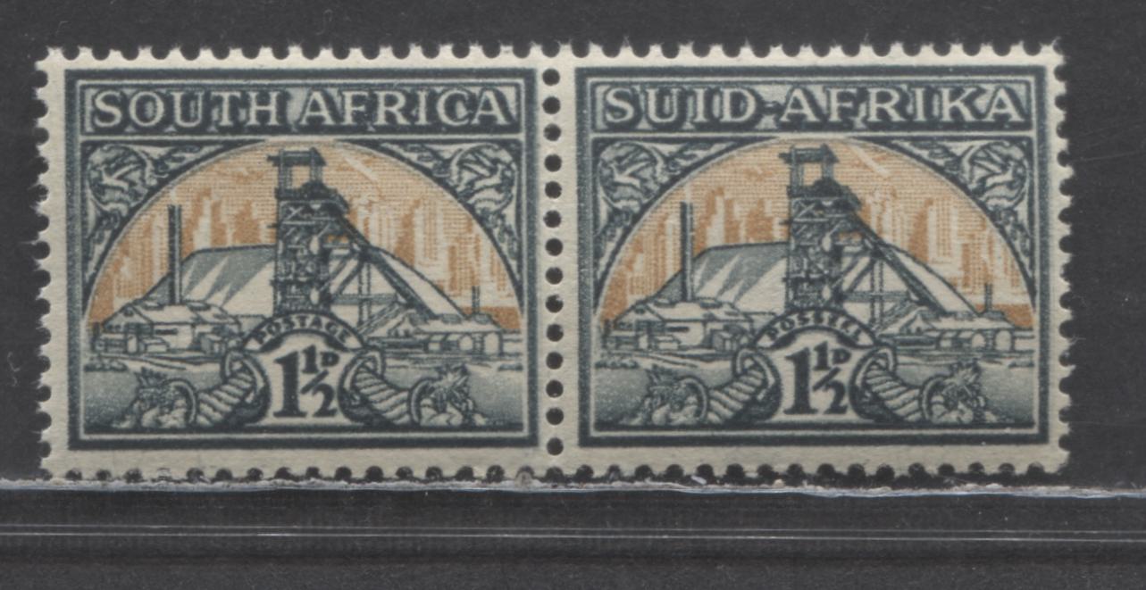 South Africa SC#52a 1941 Pictorial Issue, Hyphenated Stamps, 22x18mm Design, A VFNH Horizontal Pair, Click on Listing to See ALL Pictures, 2022 Scott Classic Cat. $13