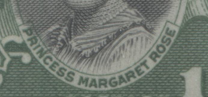 Canada #246, 247var 1c-2c Green/Black - Brown/Black HRH Elizabeth & Margaret - National Memorial, 1939 Royal Visit Issue, 5 VFNH Singles With Major Shifts