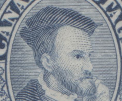 Lot 29 Canada #754ivar 14c Blue & Multicolored Jacques Cartier, 1978 CAPEX Issue, A VFNH Single With Major Re-Entry - Doubling Of Shading Lines & Slots On Cartier's Face On Left, Scarcer DF1/DF1 Bluish Paper