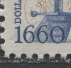 Canada #390var 5c Brown & Dark Blue Dollard Des Ormeaux, 1960 Battle of Long Sault Issue, 2 VFNH Singles Significant Downward Shift Of Vignette, NF Vertical Ribbed Paper, Two Shades