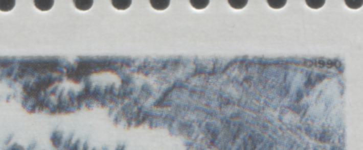 Canada #1283aivar 39c Multicoloured Acadian Forest, 1990 Majestic Forests of Canada Issue, A VFNH Single From Petro-Can Steetlets, DF/DF Peterborough Paper, Showing 1/2 mm Downward Shift Of Blue