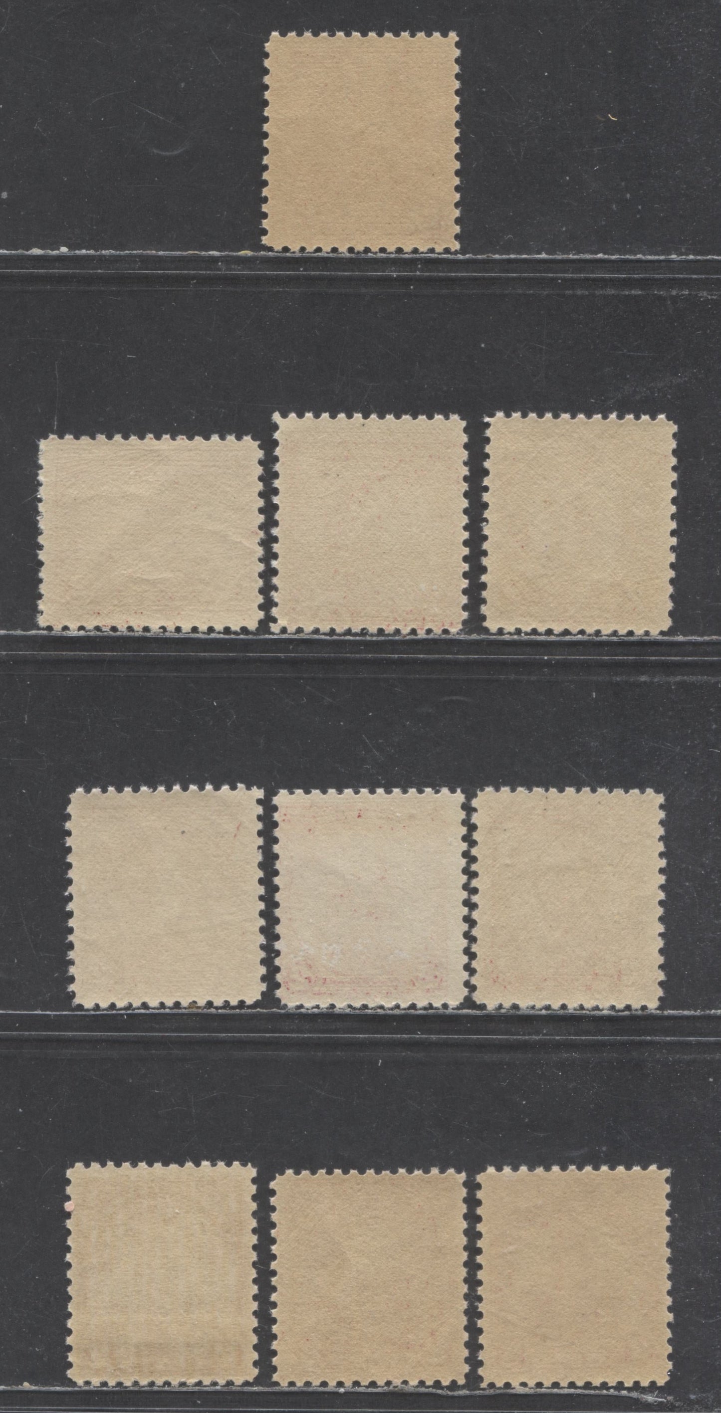 Lot 101 United States Of America #654-655, 657, 680-683, 688-690 2c Carmine, Carmine Red & Rose Carmine Edision's First Lamp - General Casimir Pulaski, 1929-1931 Electric Light Golden Jubilee - Pulaski Issues, 10 Fine & VFNH Singles