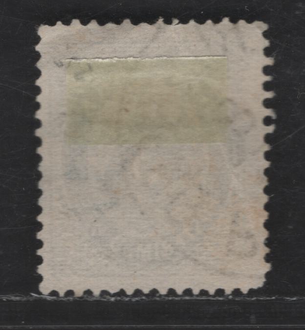 Denmark Facit#28f (SC# 25) 3o Gray & Gray Ultramarine Numeral & Coat of Arms, 1875-1879 Numeral Issue, A Very Good Used Single, Perf 14x13.5, Light Crease