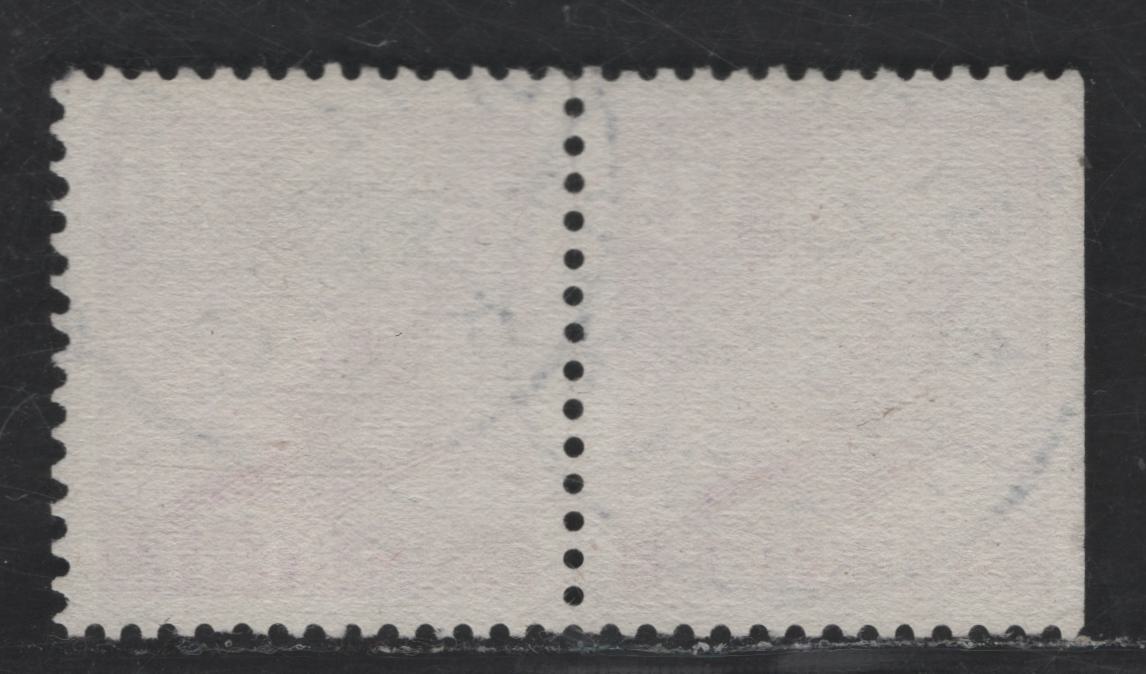 Lot 178 Sweden SC#300-a (Facit #273BC2) 10o Violet King Gustaf V, 1939-1946 Pictorial Issue, A Very Fine Used Booklet Pair, Showing Normal & Straight Edged Stamp, No Colored Line In Coat Lapel, Nov. 11 1941, Stockholm CDS