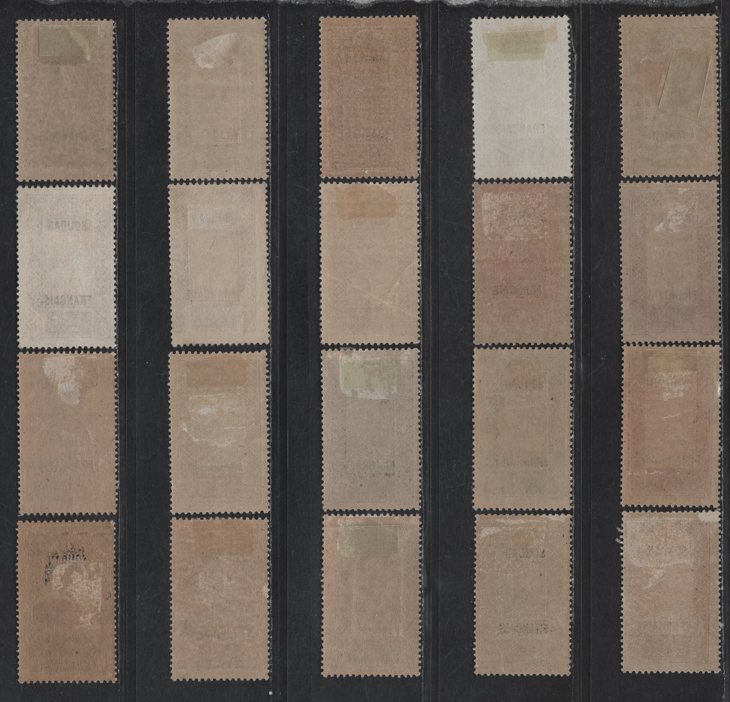 Lot 109 French Sudan SC#21-25, 27, 31-33, 38, 40 1c - 60c Brown Violet & Violet - Violet on Pinkish Camel & Rider, 1921-1930 Keyplate Pictorial Issue, 20 F/VFOG Singles, Additional Shades