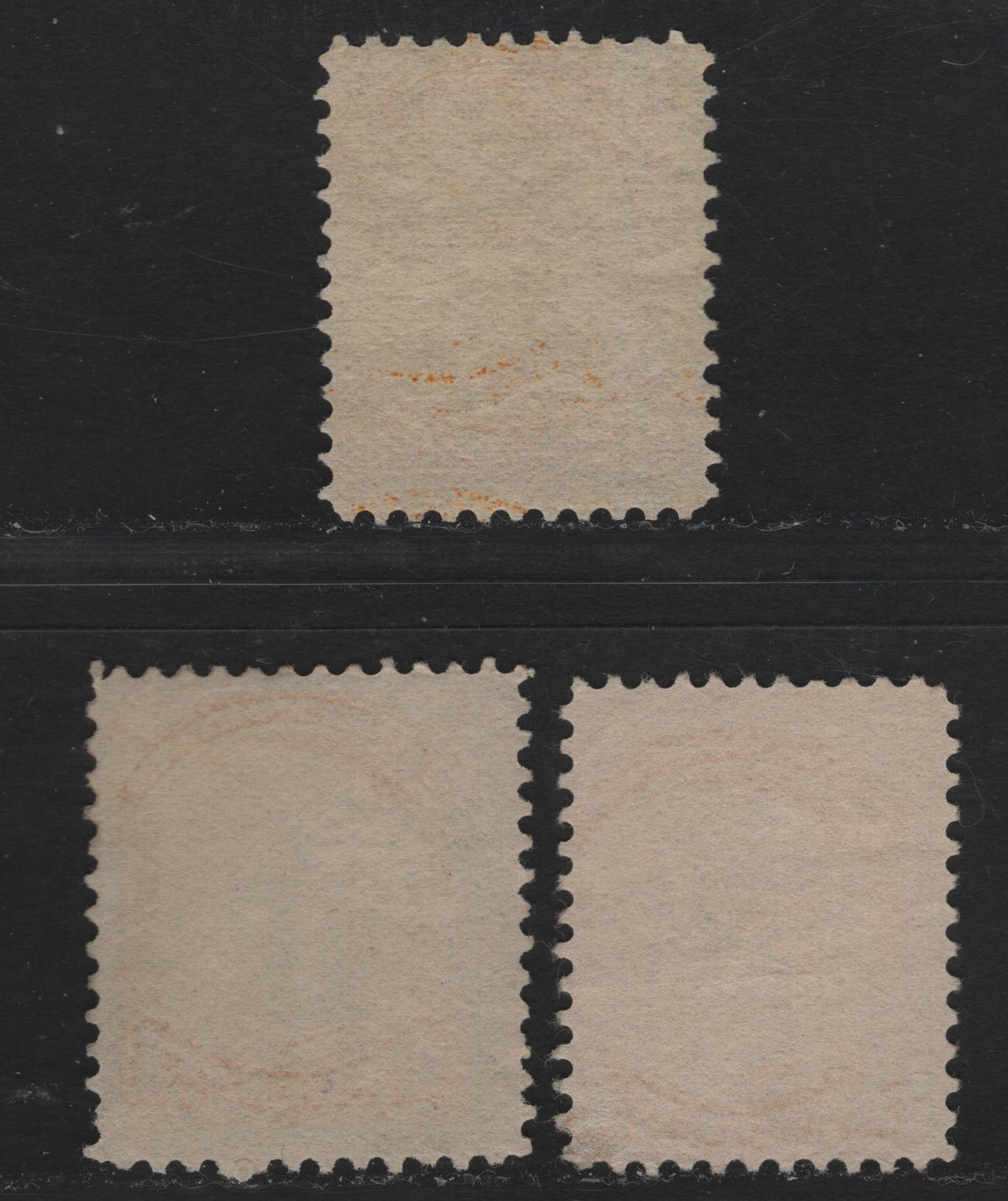 Lot 322 Canada #35 1c Bright Yellow, Pale Bright Yellow & Yellow, 3 VG & Fine Unused Singles Mid Second Ottawa Printings on Greyish Newsprint (2O-C), From Somewhat Worn Plates, So Probably Pre-1893, Perf. 12 x 12.1, 12 & 11.9 x 12