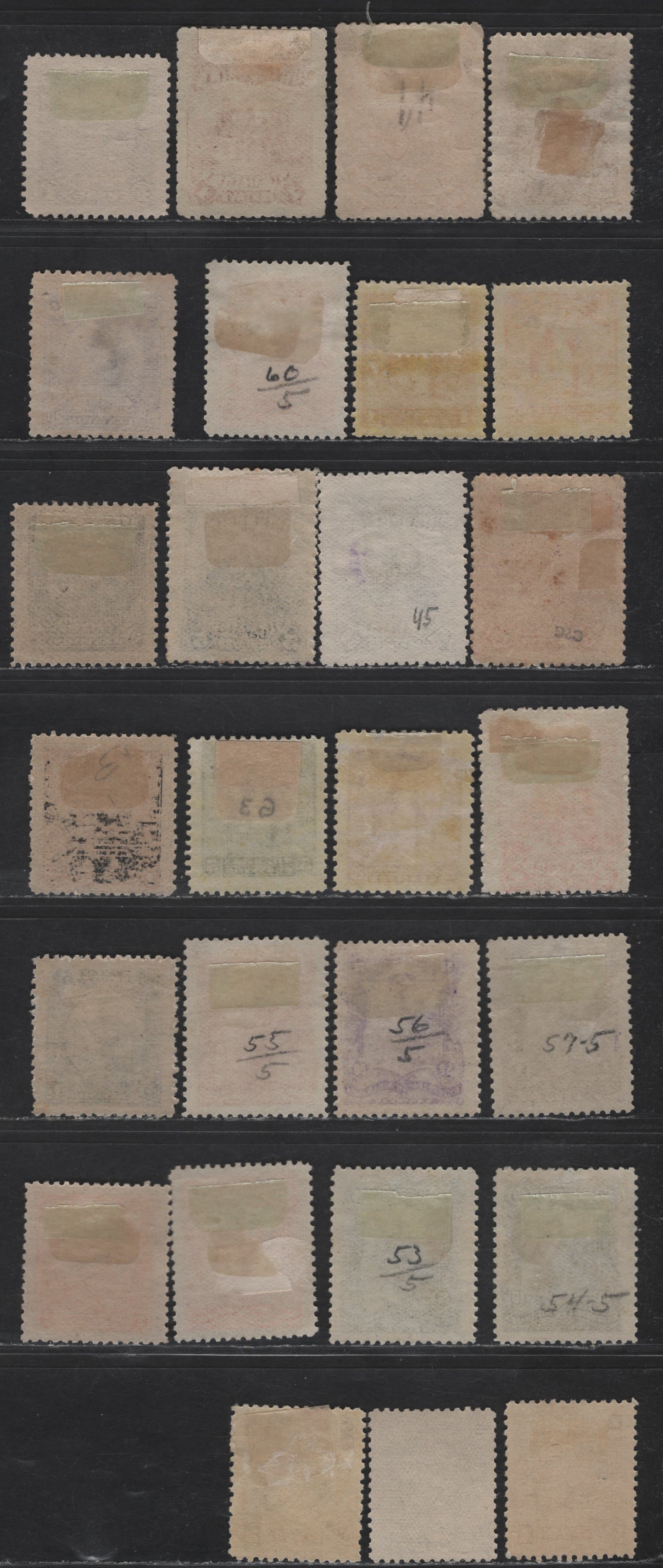Lot 121 Nicaragua SC#40/90 1c Yellow Brown - Violet Columbus Sighting Land - Map, 1892-1897 Seebeck Issues, 27 F/VFOG & Unused Singles, Most With Gum