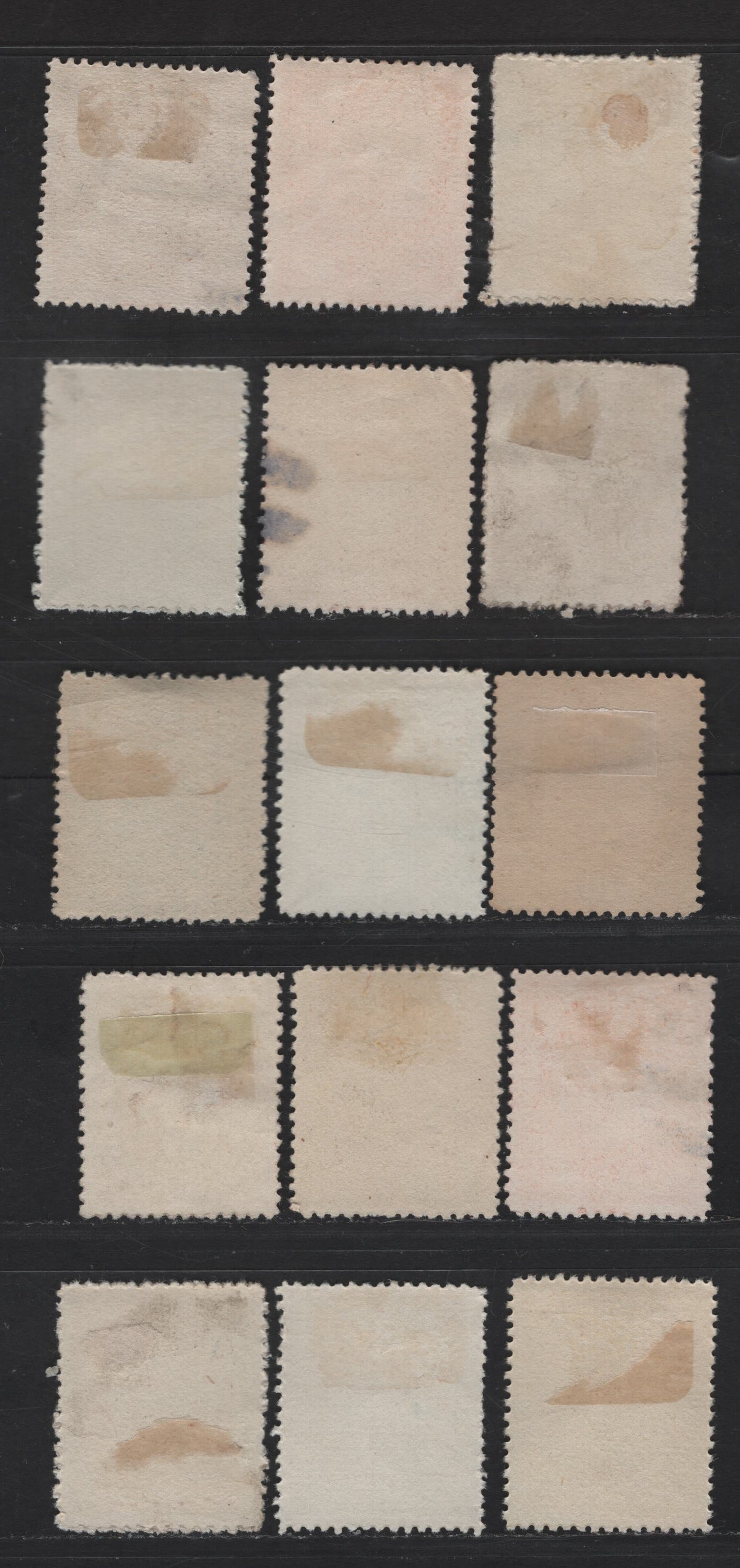 Lot 22 Bolivia SC#40R-46R 1c - 100c Bistre - Brown Rose Arms, 1894 Arms Issue, 15 Fine/Very Fine Used Singles, 'Paris' Printings, Thick Paper, Never Issued, Fraudulently Cancelled In Paris, Various Shades