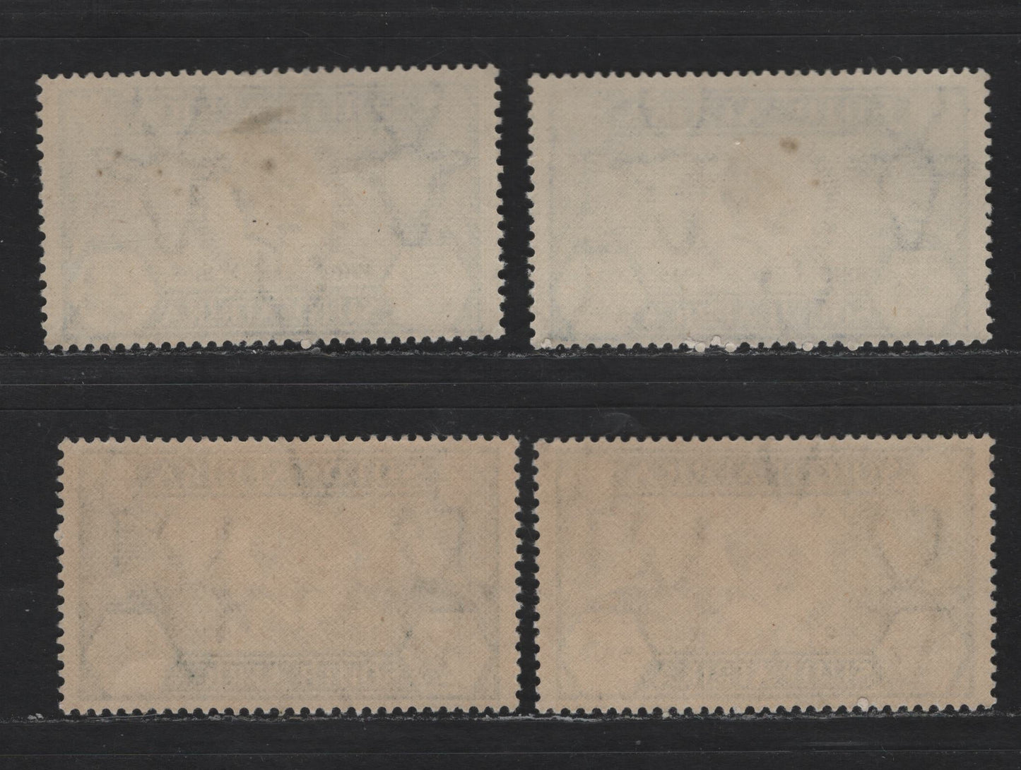 Lot 246 South Africa SC#68, 70 1/2d & 3d Prussian Green & Black - Blue & Dark Blue King George V, 1935 Silver Jubilee Issue, 4 VFNH Singles
