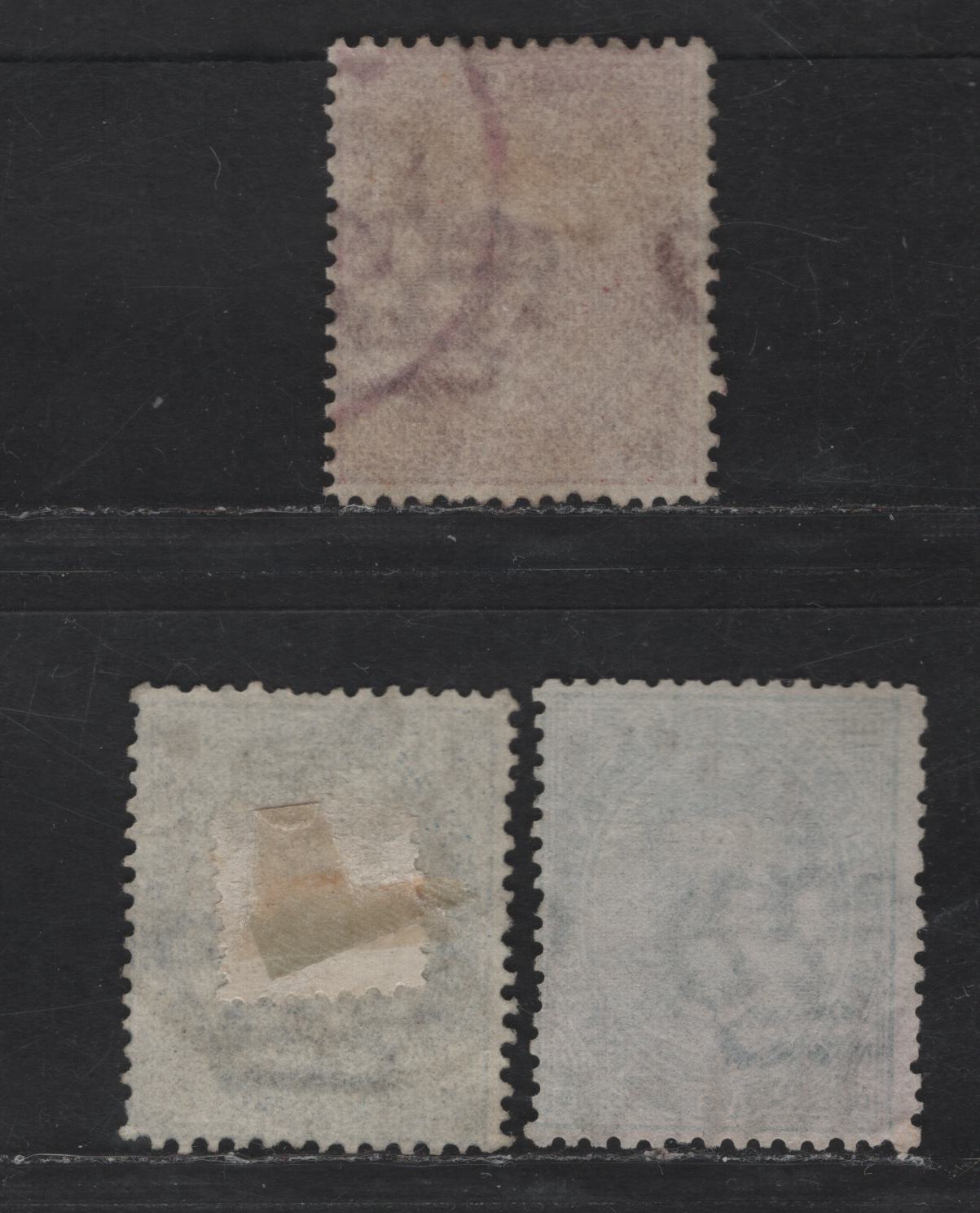 Lot 172 Italy SC#45-46, 48 5c, 10c & 25c Blue Green, Claret & Blue Humbert I, 1879 Humbert I Issue, 3 Fine Used Singles