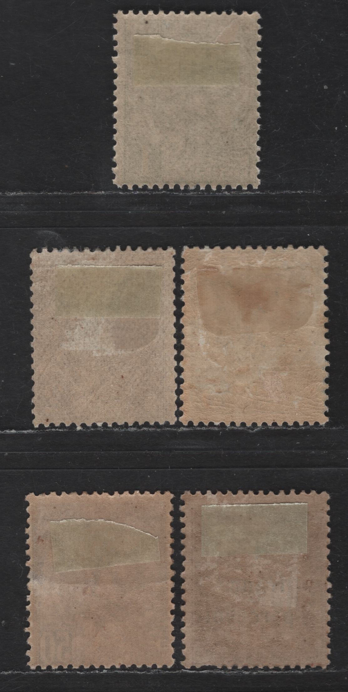 Lot 203 Monaco SC#11-13, 23, J27 1c - 1fr on 50c Olive Gren - Brown on Orange Prince Albert I Sideface, 1891-1921 Prince Albert I Sideface & Postage Due Issues, 6 FOG Singles