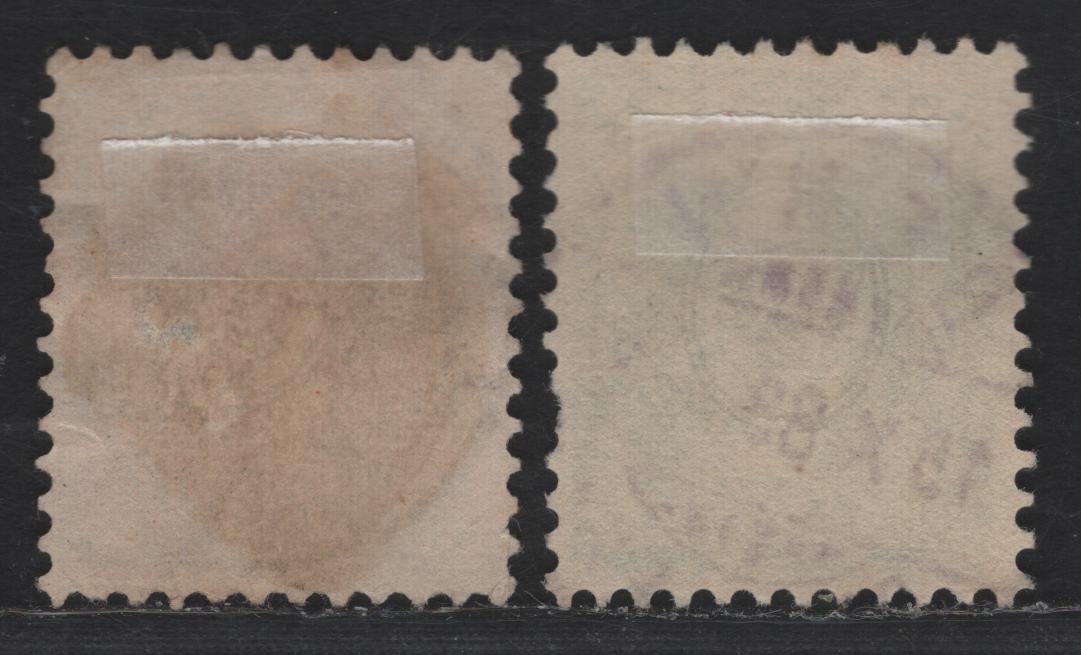 Lot 274 Switzerland SC#83-84 25c & 40c Deep Green & Gray Helvetia, 1882-1904 Helvetia With Large Numeral Issue, 2 Fine Used Singles, Wmk 182, Type 1, Perfs 11.5x13.75 & 11.75