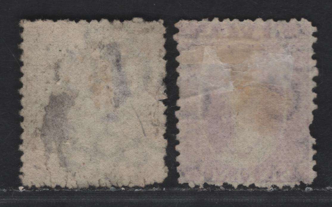 Lot 293 Natal SC#16-a 6d Violet & Dull Reddish Violet Chalon Head, 1864 Chalon Head Issue, 2 Very Good Used Singles, Perf 12.5, Crown CC Wmk