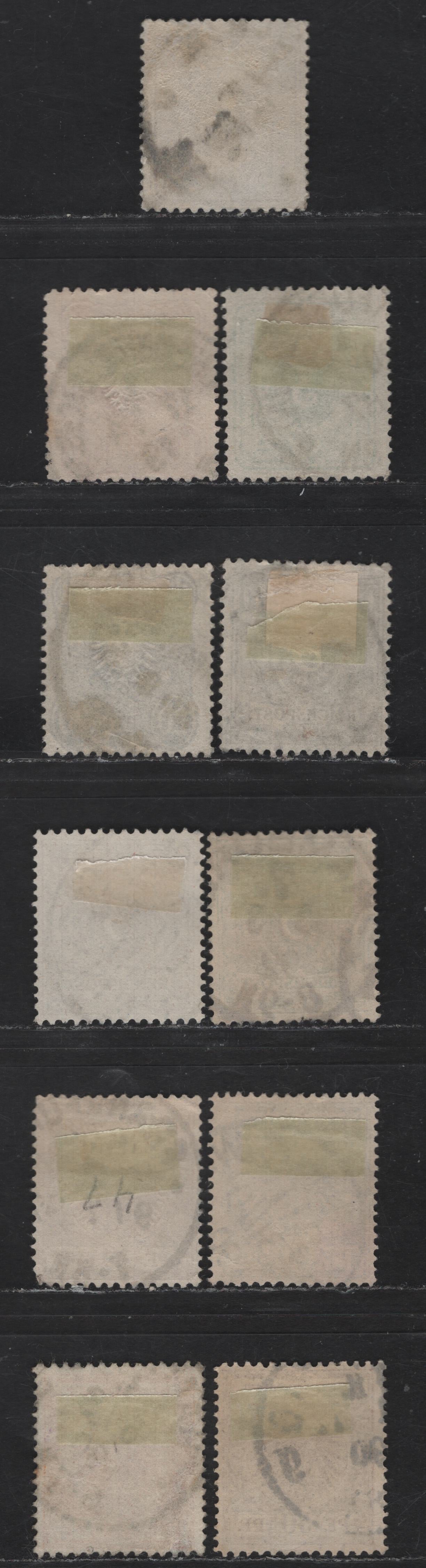 Lot 83 German States - Bavaria SC#30-31, 37, 40, 46, 46e, 47a, 48-50, 51a 5pf - 50pf Lilac - Copper Brown Arms, 1875-1900 Arms Issue, 11 Fine/Very Fine Used Singles, With & Without Final 'E' on Pfenning