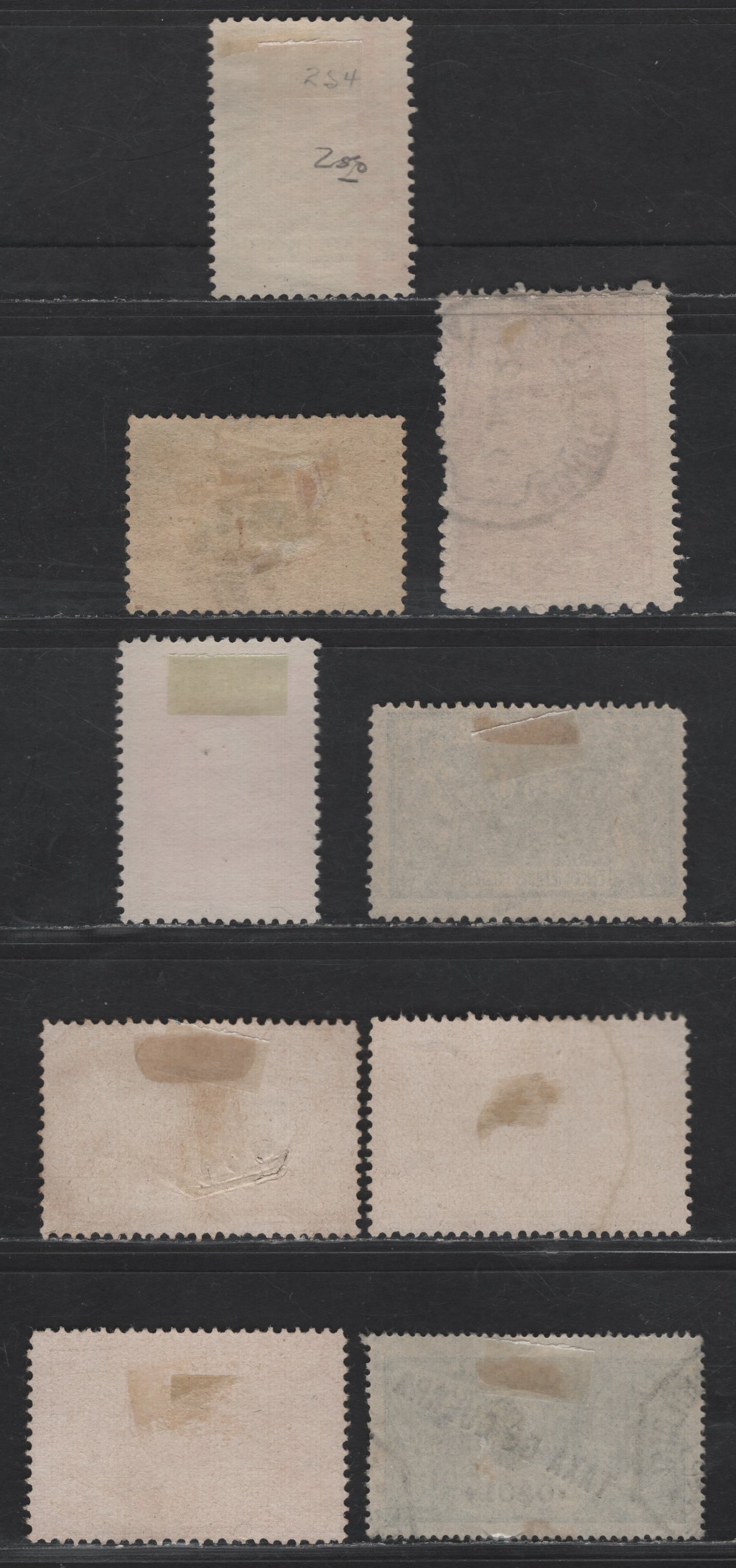 Lot 195 Portugal SC#RA3-RA4, Q8, Q13, Q14, 2S3, 2S4, MR1 1c Dark Green - Green Ceres, 1913-1919 Postal Tax - War Tax Issues, 9 Fine/Very Fine Used Singles, Includes Two Shades Of Q13
