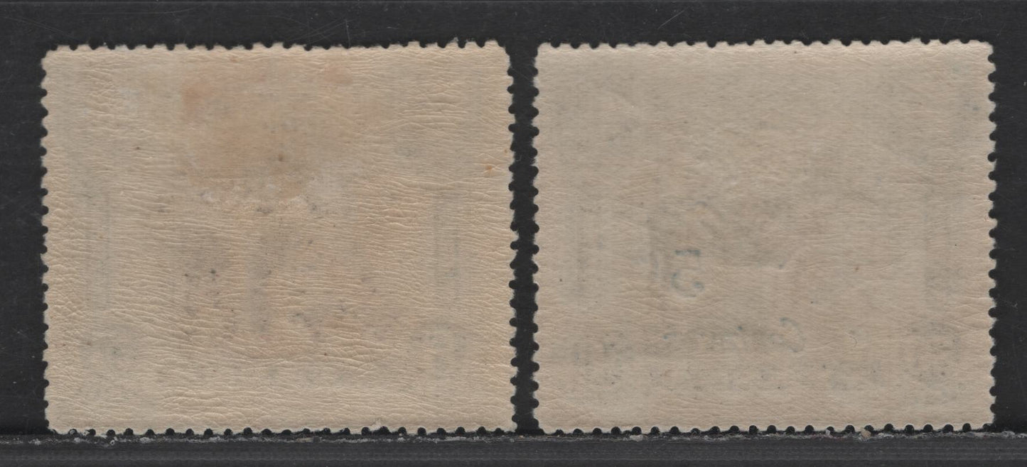 Lot 277 Nyassa SC#95, 101 1/2c on 5r - 5c on 50r Black - Black & Blue Camels, 1921 London Surcharged Pictorial Issue, 2 VFOG Singles, Perf 14