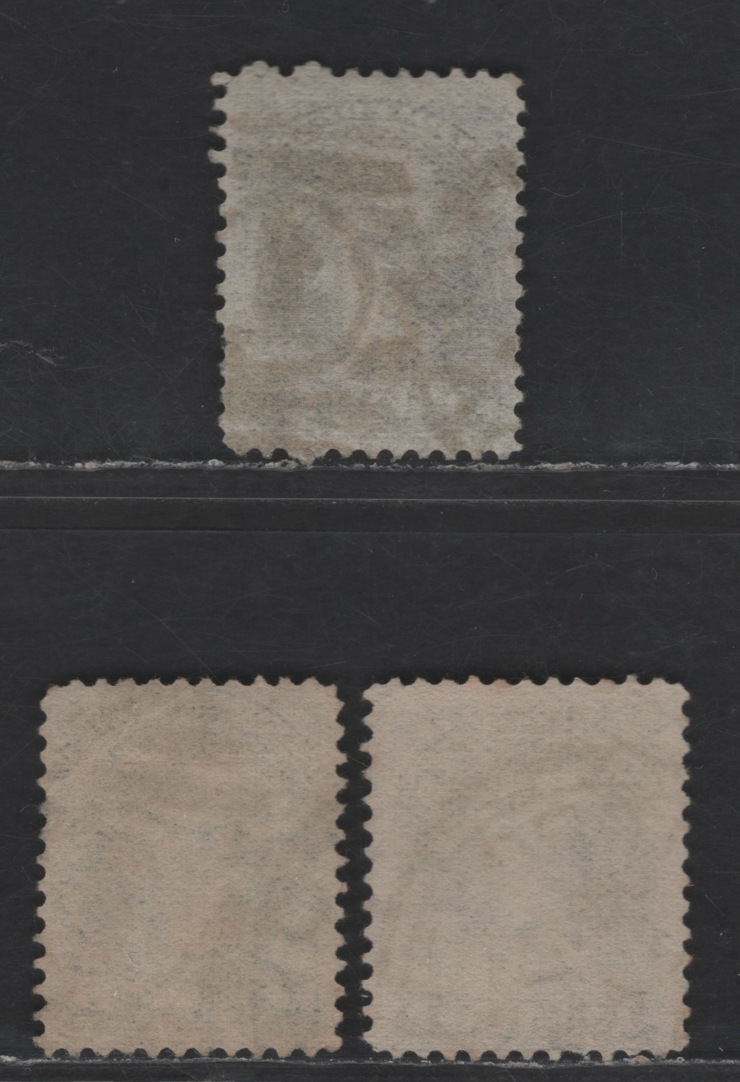 Lot 339 Canada SC#42 5c Violet Gray, Gray & Deep Gray Queen Victoria, 1870-1897 Small Queen Issue, 3 Fine Used Singles, Papers 2O-E, 2O-L & 2O-F, Mid To Late 2nd Ottawa Printings