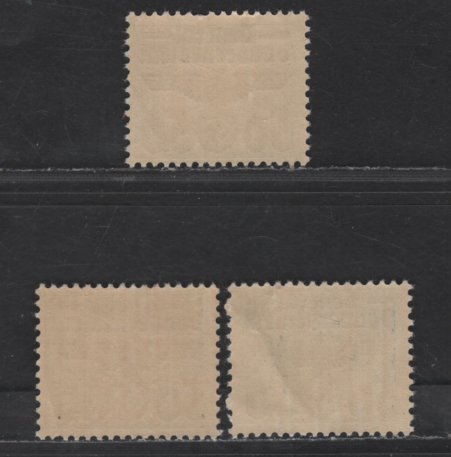 Lot 126 Poland - German Occupation SC#N51, N53, N55 50g on 20g, 3g & 1z Dark Green Figures, 1940 Swastika Overprints On Postage Dues Issue, 3 FNH Singles