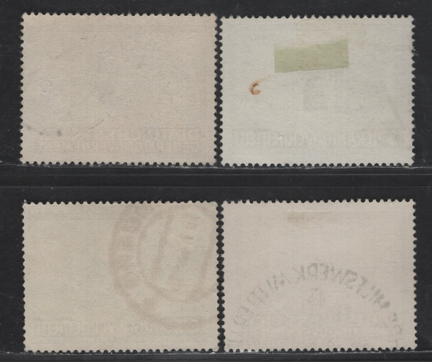 Lot 134 Poland - German Occupation SC#N74-N75, N102-N103 2z - 10z Dark Ultramarine - Orange Brown & Gray Black Monastary Views & Castles, 1941-1944 Pictorial Issue, 4 Fine/Very Fine Used Singles