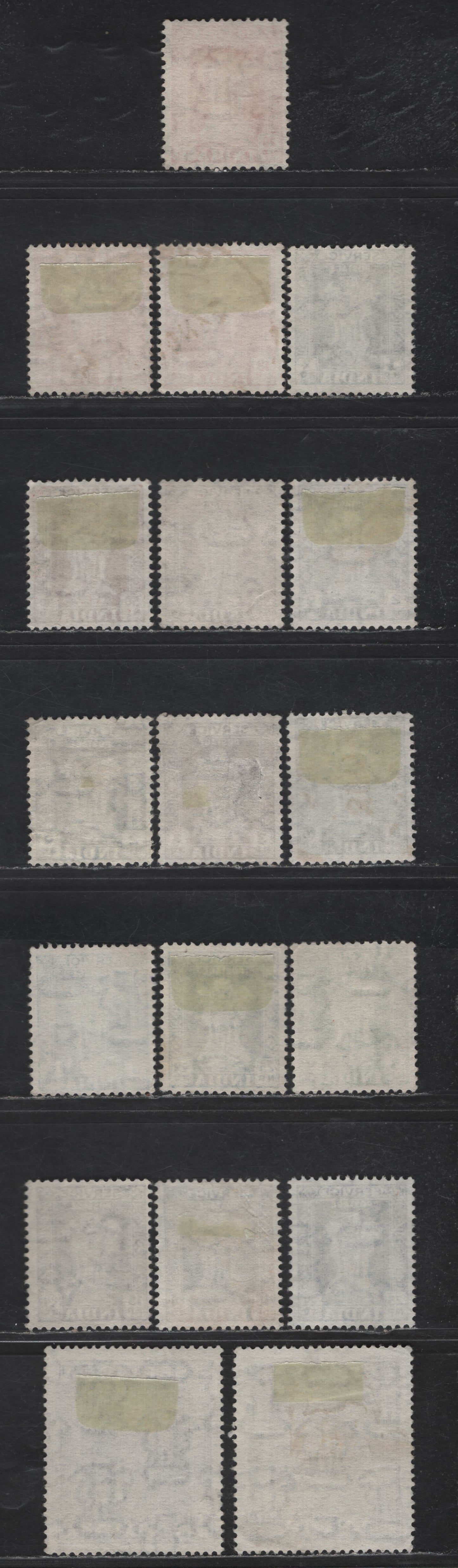 Lot 232 India #O175/O186, O180a, O182a, O183a, O185a 1np Slate Black - 1r Reddish Violet, 1958-1971 Asokan Capitol Design Officials Issue, 18 Very Fine Used Singles With Asokan Capital Watermark, Incl. Lithographed & Typographed Printings