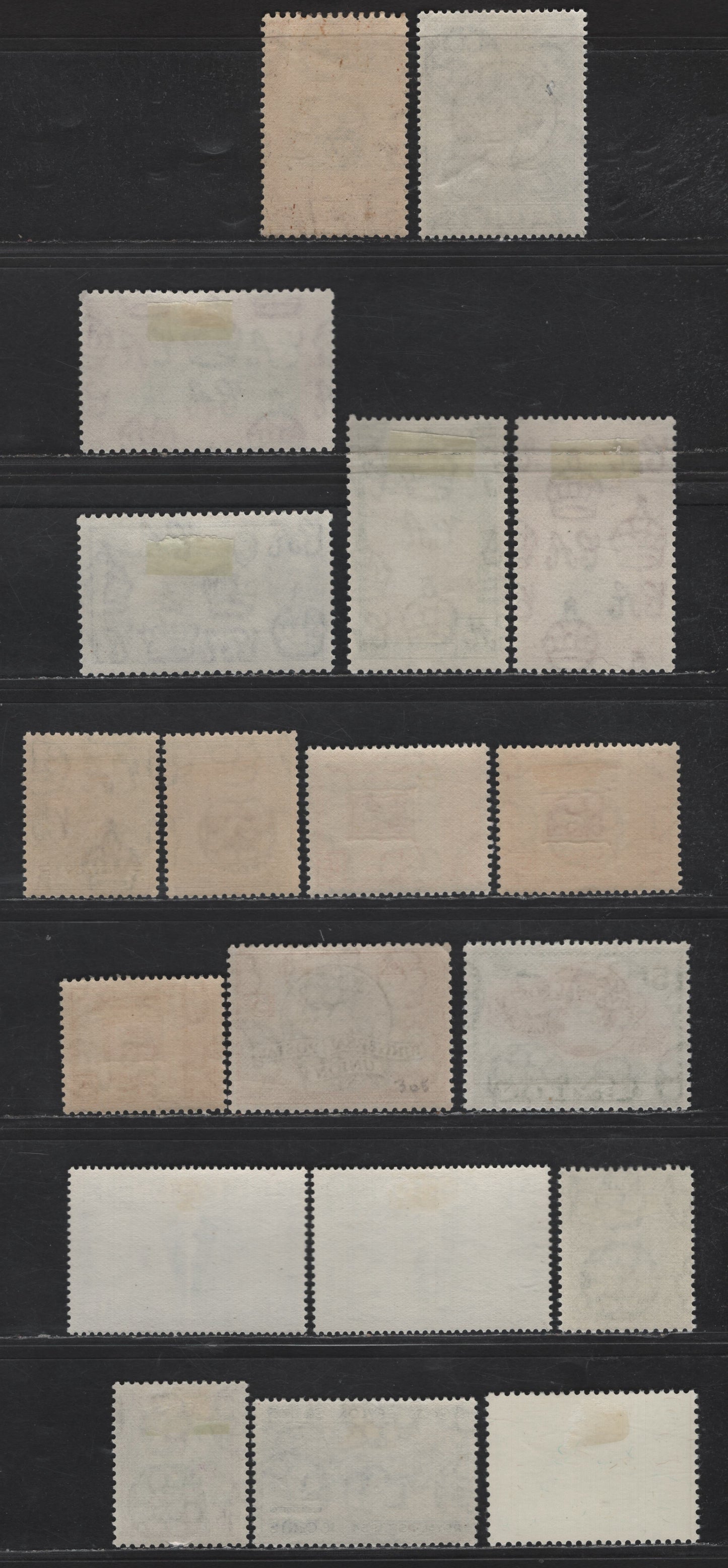 Lot 310 Ceylon SG#402-412, 415, 417, 431-434, 437 6c - 10c Black & Blue - Deep Bluish Green Queen Elizabeth II & Pictorials, 1938-1952 QE II Pictorial Issue, 19 VFOG Singles