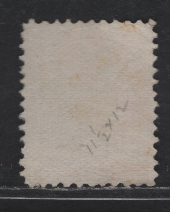 Lot 318 Canada #37e 3c Red Queen Victoria, 1870-1893 Small Queen Issue, A Fine Used Single, Mid Montreal Printing, Paper MM-H, Perf 11.75x12, Position Dot