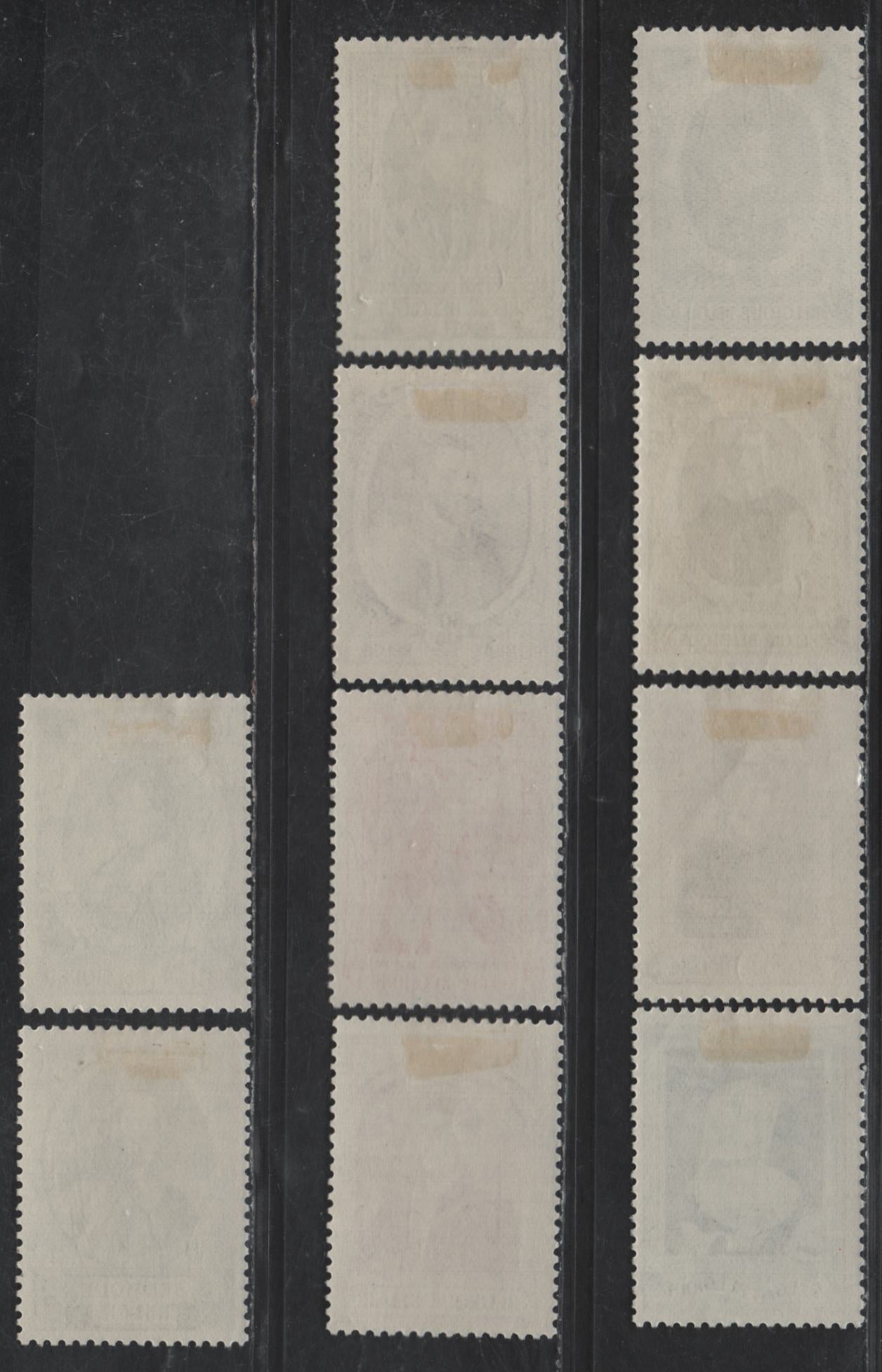 Lot 220 Belgium #B293-B302 10c+5c Olive Black - 5f+5fr Slate Green, 1941-1942 Portraits Semi Postal Issue, 10 VFOG Singles