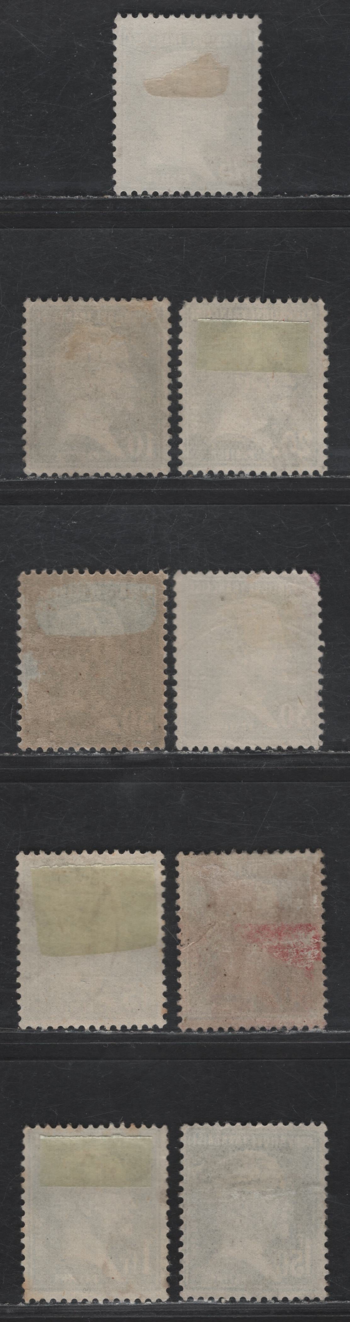 France #185-187, 189, 191, 192, 194, 196 10c Green - 1.50fr Blue,1923-1926 Louis Pasteur Issue, 9 F & VF Used Singles With Extra Green Shade Of 30c