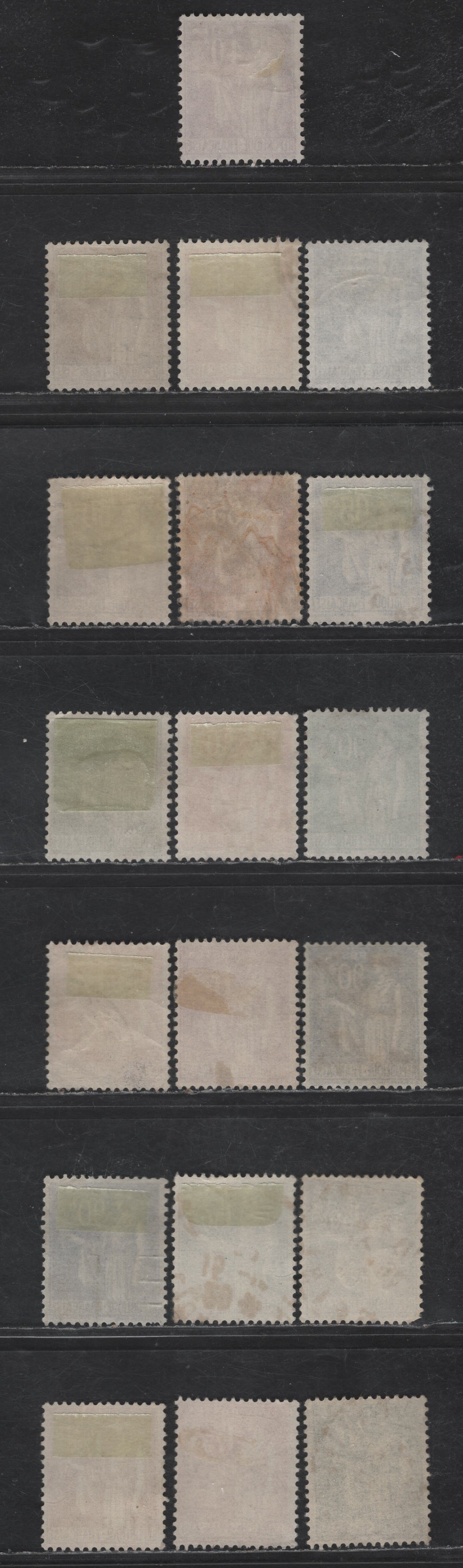 Lot 277 France #264-273, 275-277, 278, 282-283 30c Deep Green - 1.75fr Magenta,1932-1939 Peace With Olive Branch Definitives Issue, 19 F & VF Used Singles With Shades