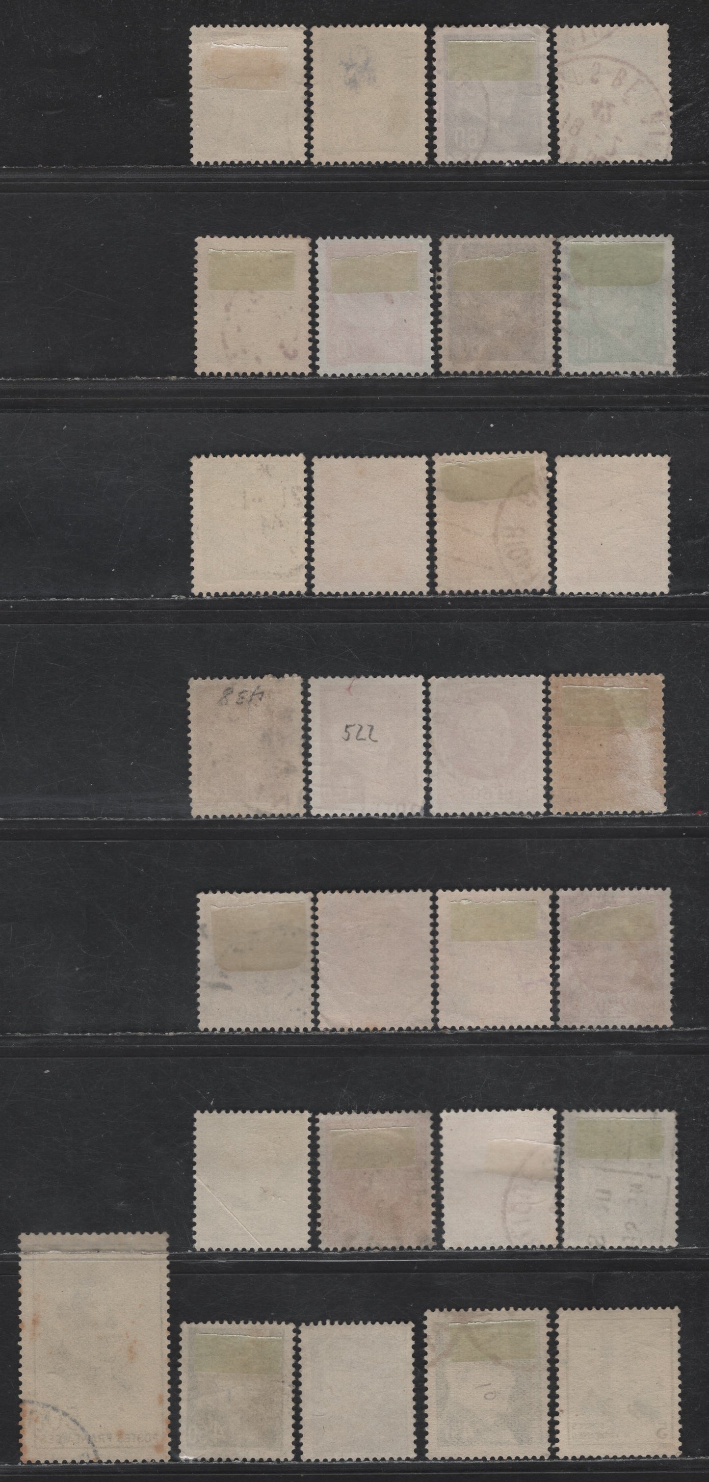 France #431/451 50c Green - 50fr Black,1941-1942 Marshall Petain Definitives Issue, 29 F & VF Used Singles With Extra Shades