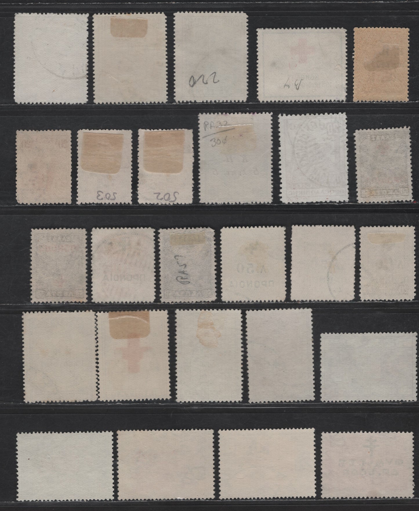 Lot 339 Greece #RA1-RA2, RA1a, RA2B, RA6, RA8, RA12, RA13, RA32, RA37, RA47, RA48, RA55-RA55a, RA56-RA60, RA64, RA73, RA77,RA79-RA80, RA83, 1913-1950 Postal Tax Issue, 26 F & VF Used Singles