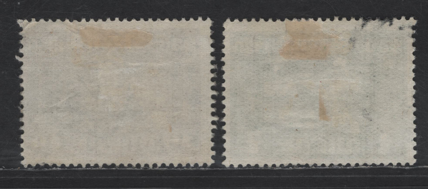 Lot 390 Iceland #154, 155 7a Green & Grey, 10a Dark Violet & Lilac, 1930 Millenary Of Icelandic Parliament Issue, 2 F & VF Used Singles