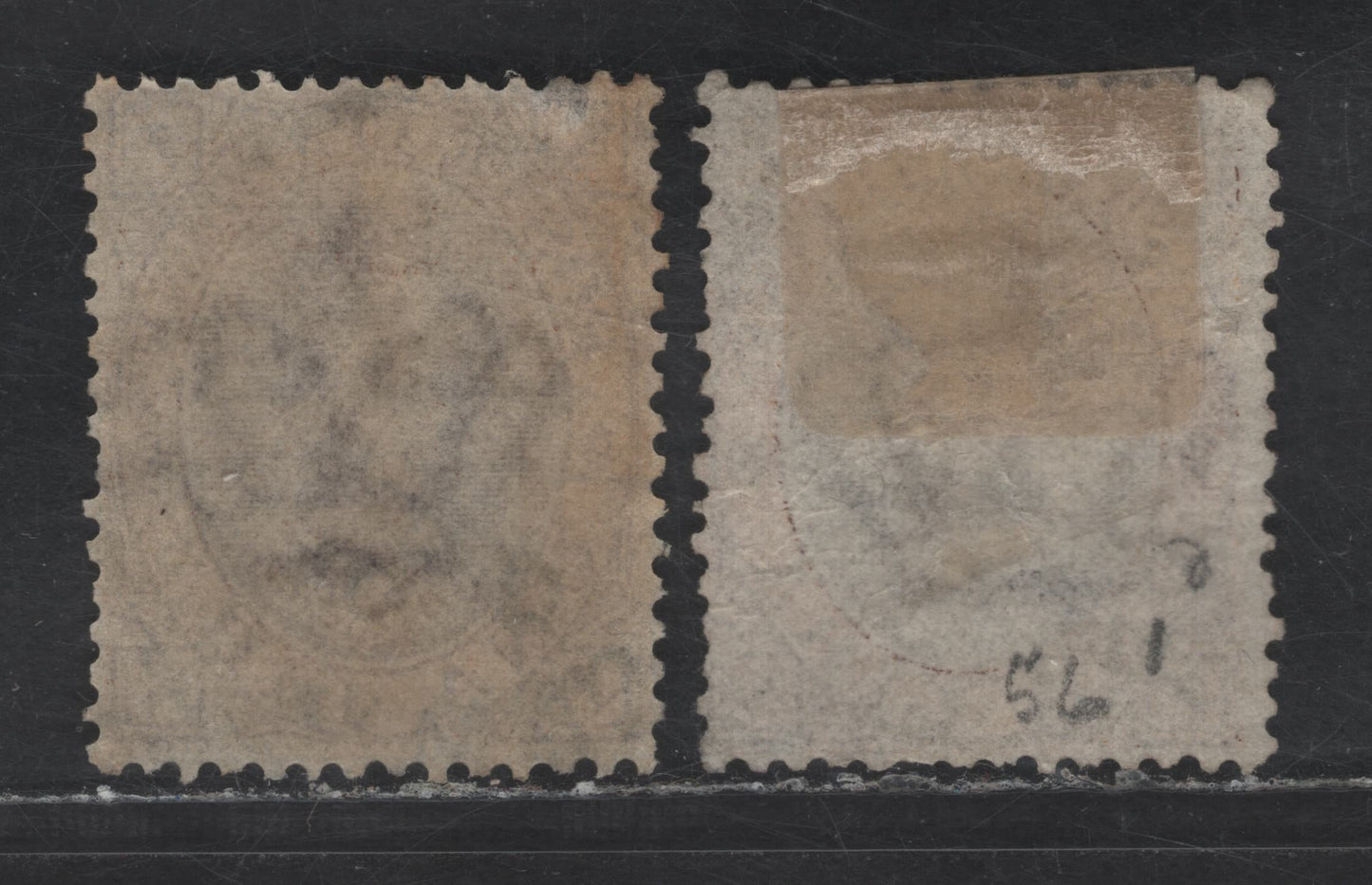 Lot 291 Italy SC#56-56a 1l Brown & Yellow - Brown & Orange King Humbert I, 1889 King Humbert I Issue, 2 Fine Used Singles