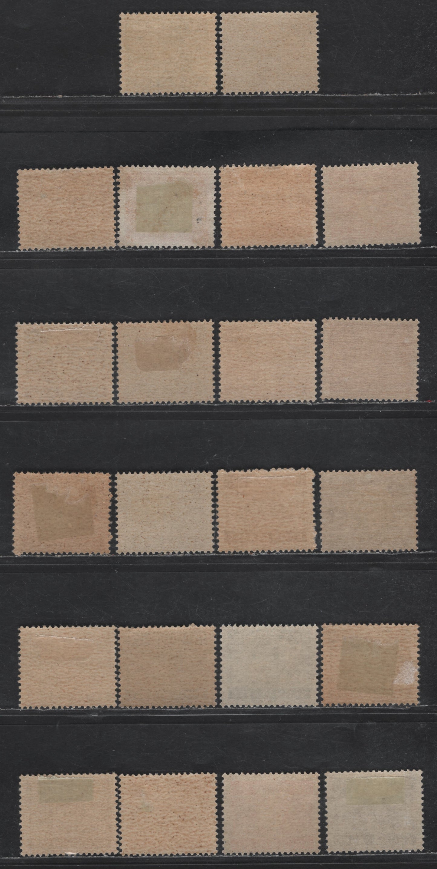 Lot 317 San Marino SC#J65-J74, J76 5c - 5l Dark Green - Dull Violet Coat of Arms, 1945 Postage Dues, 22 F/VFOG Singles