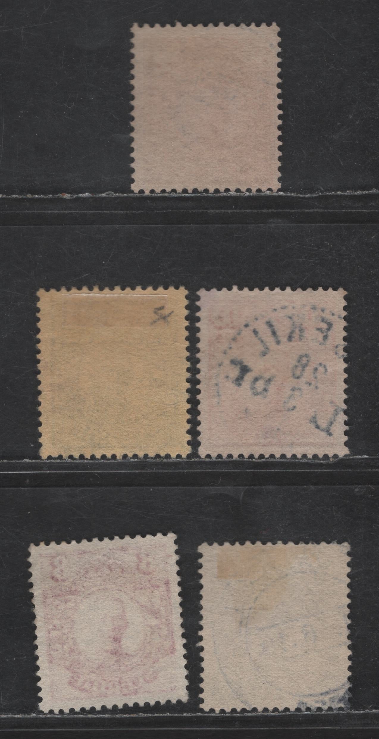 Lot 324 Sweden SC#79-80, 86, 88, 94 10c - 1k Carmine - Black & Yellow King Gustav V, 1911-1919 King Gustav V Definitive Issue, 5 Very Fine Used Singles, Top Quality Used Examples As Listed In Facit