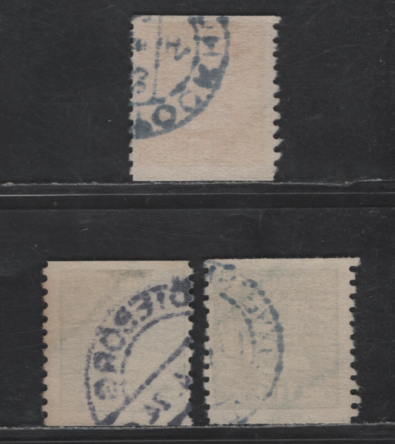 Lot 339 (C) Sweden SC#160, 162-163 35o - 110o Yellow - Ultramarine Crown & Post Horn, 1920-1934 Crown & Post Horn Issue, 3 Fine Used Singles, Wmk Wavy Lines Running Upward From LL to UR