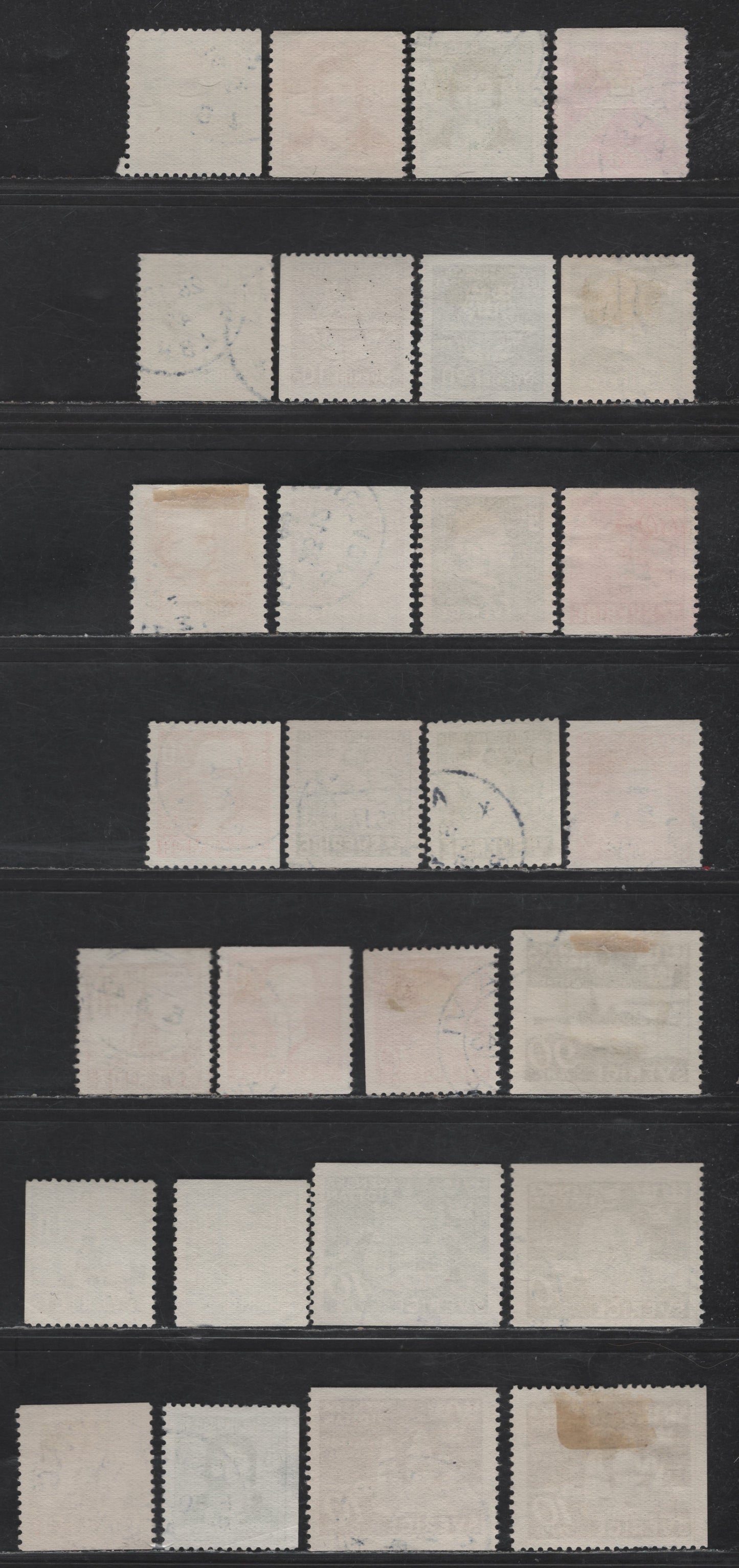 Lot 362 (C) Sweden #319-321, 323-325, 329-331, 335-337, 342-357 10 ore Violet - 20 ore Red, 1941 South Anniv Of Skanson - 1944 Swedish Fleet Issues, 28 F & VF Used Singles