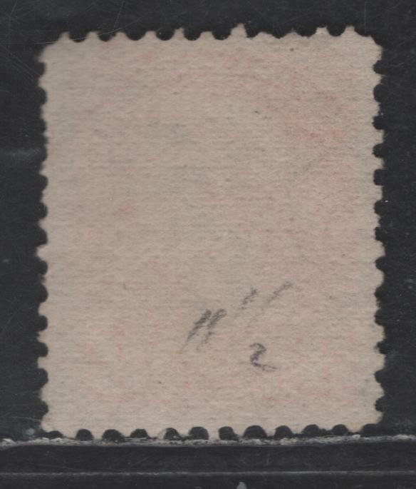 Lot 420 Canada SC#37iii 3c Red Orange Queen Victoria, 1870-1893 Small Queen Issue, A Very Fine Used Single, Mid Montreal Printing, Paper MM-B, No Pos. Dot, Perf 11.75x12