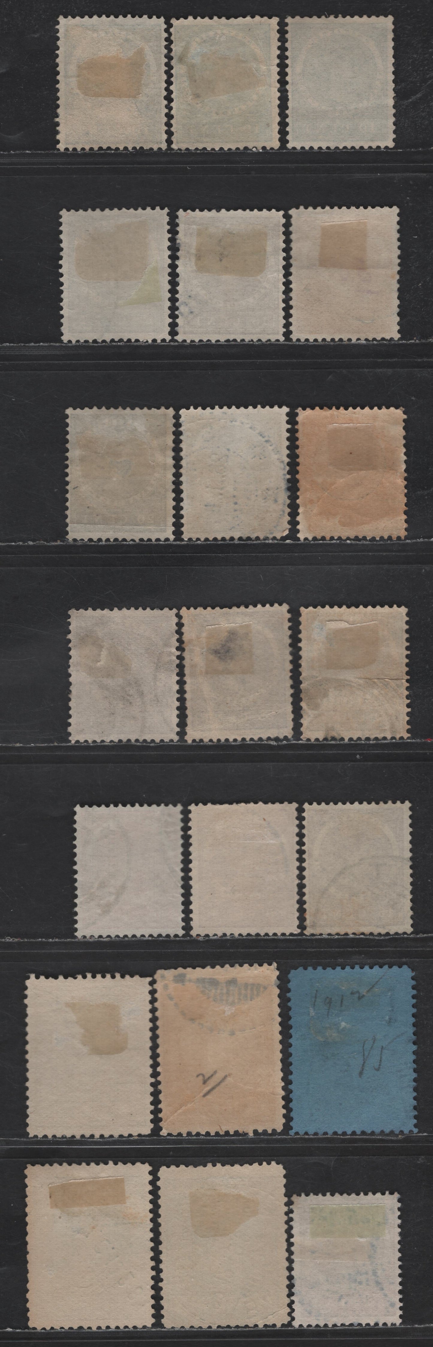 Lot 224 Netherlands Indies SC#48-57, 59-60, 61a-b 10c - 2.5g Slate - Slate Blue Queen Wilhelmina, 1903-1912 Queen Wilhelmina Issue, 21 Fine/Very Fine Used Singles
