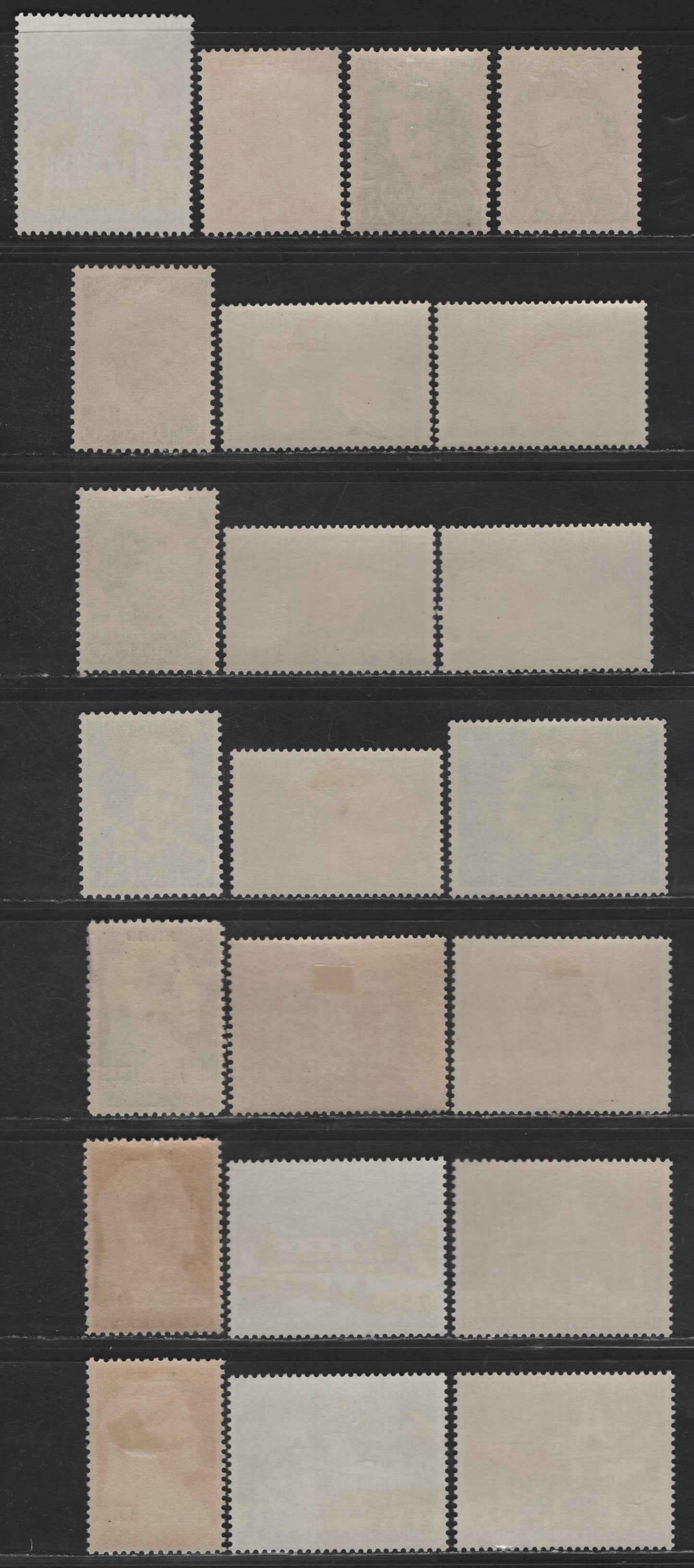 Netherlands Antilles SC#B1-B9, B21-B25, B28-B30, B43-B47 1.5c - 2.5c on 6c - 25c+7.5c Brown Violet - Multicolored Queen Wilhelmina - Community House, 1947-1959 Semi Postal Issues, 22 F/VFOG Singles