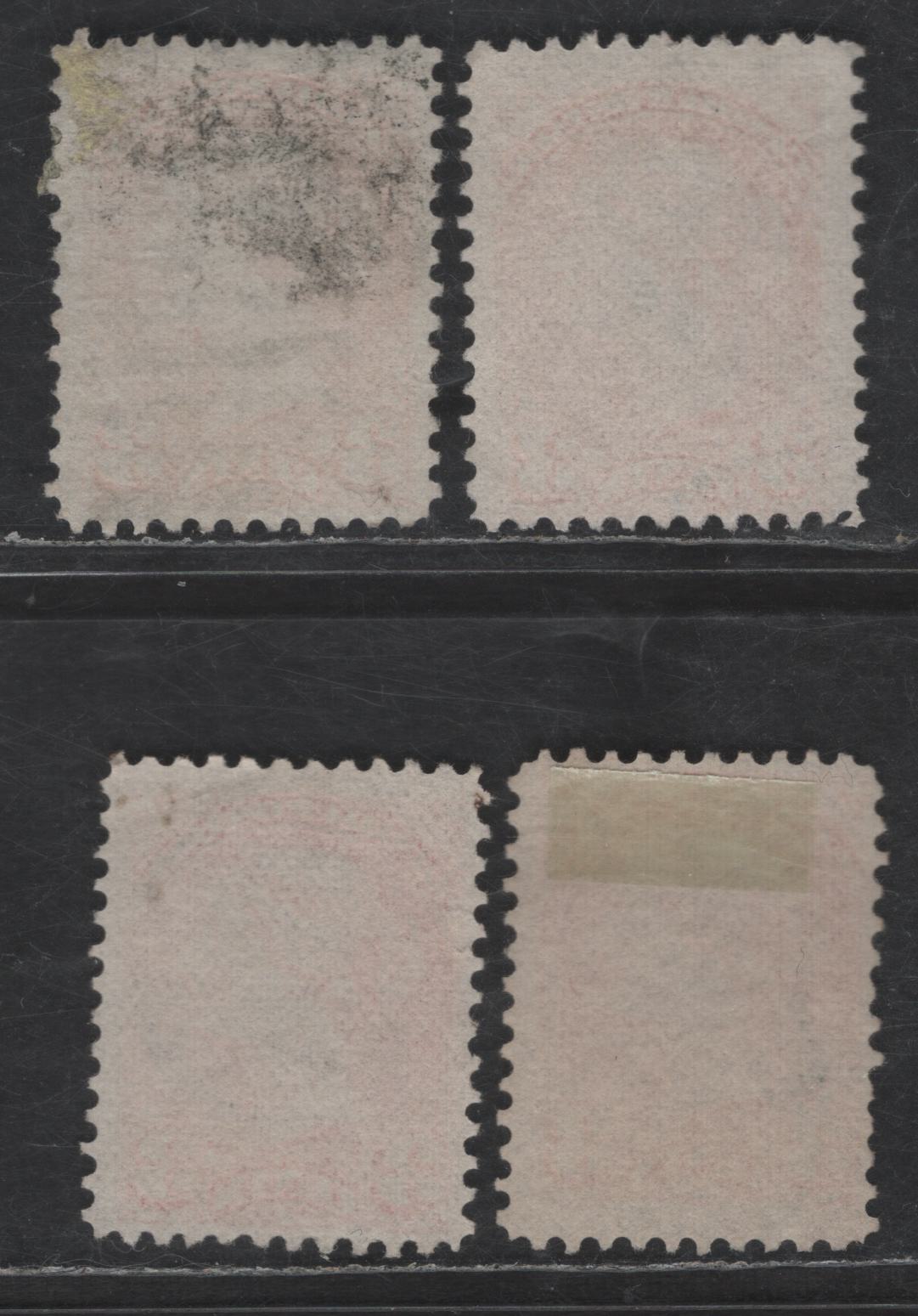 Lot 402 Canada SC#37 3c Bright Orange, Red Orange, Dull Red Orange & Dull Orange Red Queen Victoria, 1870-1893 Small Queen Issue, 4 Fine Used Singles, Mid Montreal Printings, Paper MM-O, Perf 12, No Pos. Dots