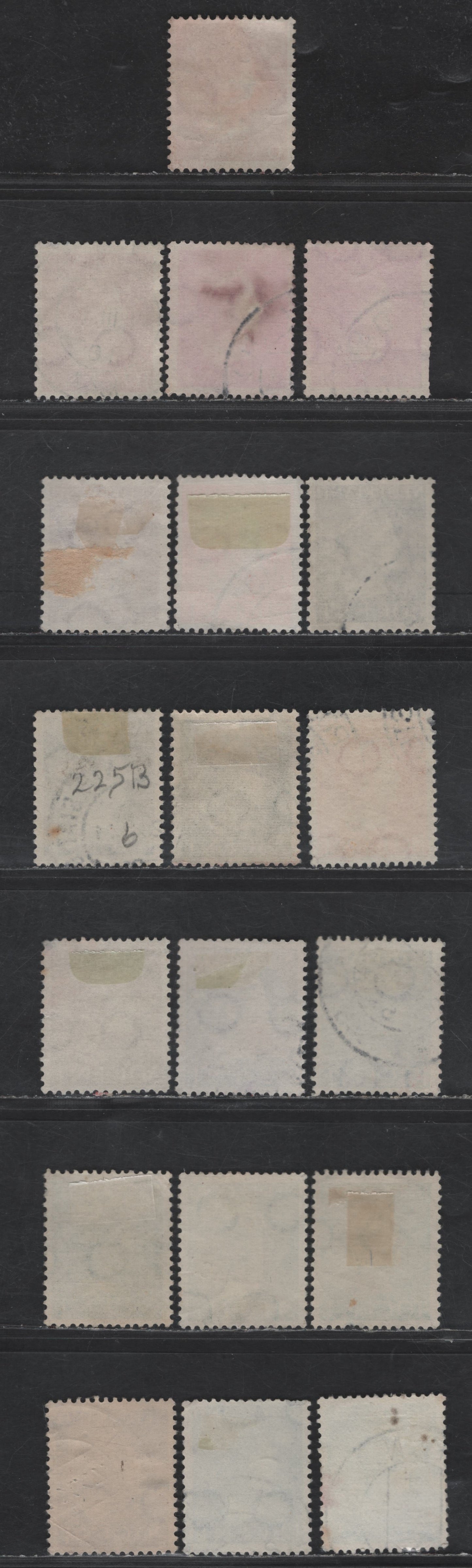 Lot 248 Netherlands SC#216-225B 5c - 60c Dark Green - Purple Brown Queen Wilhelmina, 1940-1947 Queen Wilhelmina Issue, 19 Fine/Very Fine Used Singles, Unlisted Shade Variations