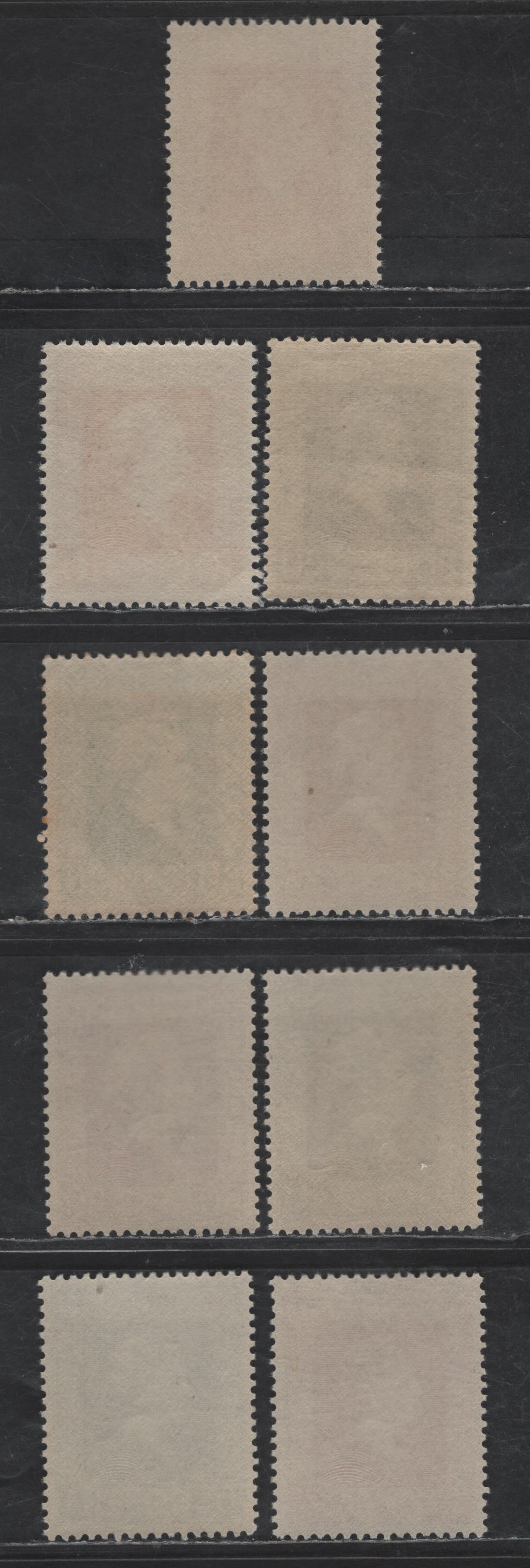 Netherlands SC#266-267, 270-276 7.5c - 50c Vermillion - Red Violet Queen Wilhelmina, 1944-1946 Bradbury-Wilkinson Pictorial Issue, 9 VFNH Singles