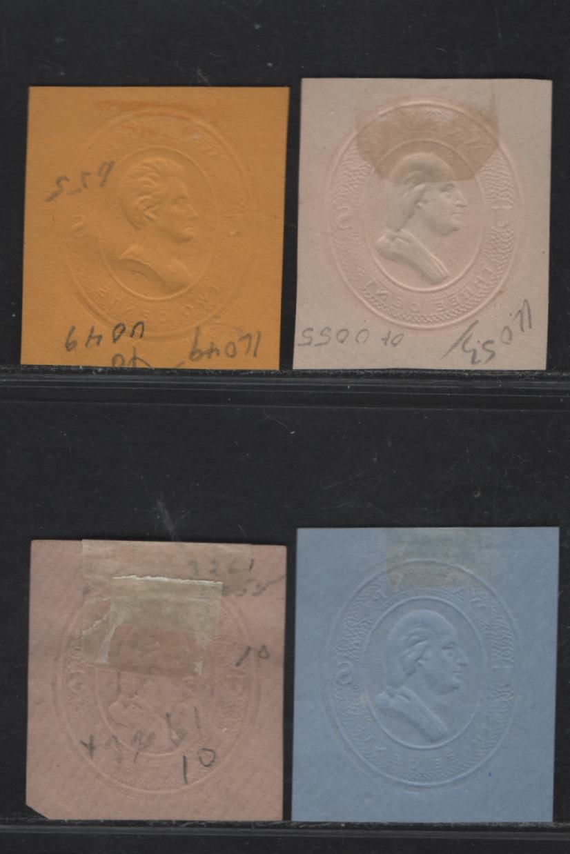 Lot 132 United States SC#U049, U053-U055 2c - 3c Red Washington, 1875 Plimpton Official Issue, Very Fine Unused Singles