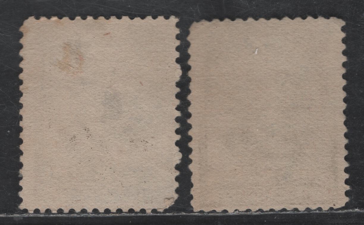 Lot 191 United States Of America SC#205 5c Brown & Grey Brown James Garfield, 1879-1882 American Bank Note Large Banknote Issue, 2 Fine Used Singles