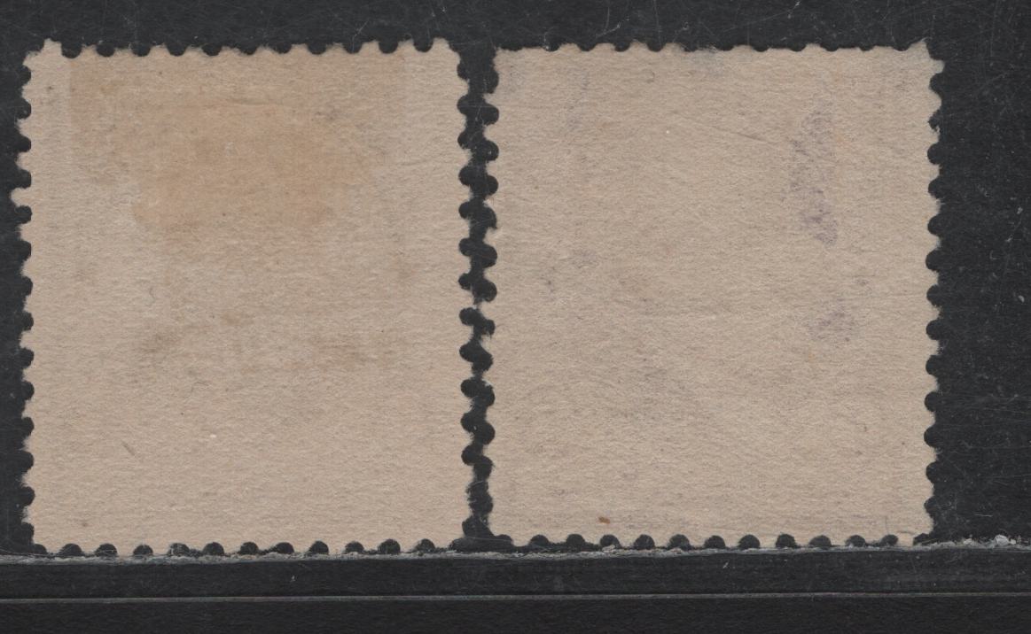 Lot 207 United States Of America SC#223-224 5c-6c Yellow Brown & Brown Red Grant & Garfield, 1890-1893 Small Banknote Issue, 2 Fine ^ VF unused Singles